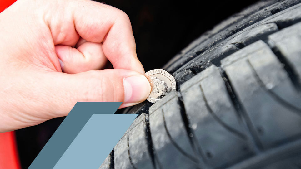 coin checking tyre thread